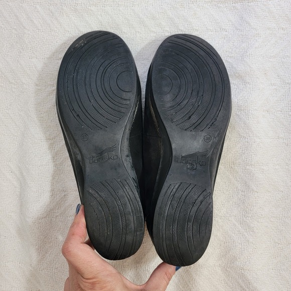 Dansko Womens Ann Pewter‎ Metallic Leather Loafers Slip On Shoes Size 38 7.5-8 - Picture 8 of 11